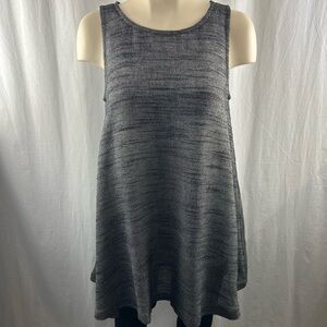 Eileen Fisher Sleeveless Tank Style Tunic Black/White Woven Italian Fabric S